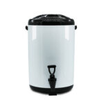 3-SOGA 4X 16L Stainless Steel Insulated Milk Tea Barrel Hot and Cold Beverage Dispenser Container with Faucet White