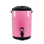 3-SOGA 4X 18L Stainless Steel Insulated Milk Tea Barrel Hot and Cold Beverage Dispenser Container with Faucet Pink