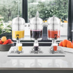 8-SOGA Triple Head 24L Stainless Steel Dispenser Beverage Juicer Transparent Commercial Drink Container Jug