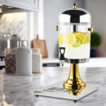 5-SOGA Single 8L Stainless Steel Dispenser Beverage Juicer Transparent Commercial Drink Container Jug