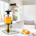 2-SOGA 2X Single 8L Stainless Steel Dispenser Beverage Juicer Transparent Commercial Drink Container Jug