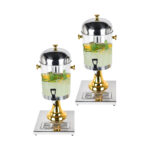 1-SOGA 2X Single 8L Stainless Steel Dispenser Beverage Juicer Transparent Commercial Drink Container Jug
