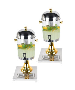 1-SOGA 2X Single 8L Stainless Steel Dispenser Beverage Juicer Transparent Commercial Drink Container Jug