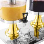7-SOGA 16L Dual Stainless Steel Dispenser Beverage Juicer Transparent Commercial Drink Container Jug