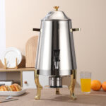 3-SOGA 2X Stainless Steel Dispenser Beverage Juicer Commercial Buffet Drink Container Jug with Side Handles