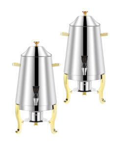 1-SOGA 2X Stainless Steel Dispenser Beverage Juicer Commercial Buffet Drink Container Jug with Side Handles