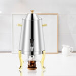 6-SOGA 2X Stainless Steel Dispenser Beverage Juicer Commercial Buffet Drink Container Jug with Side Handles