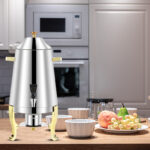 7-SOGA 2X Stainless Steel Dispenser Beverage Juicer Commercial Buffet Drink Container Jug with Side Handles