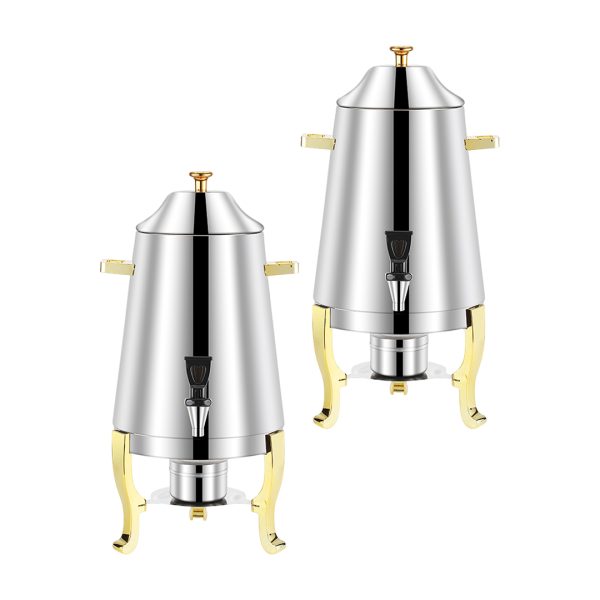 1-SOGA 2X Stainless Steel Dispenser Beverage Juicer Commercial Buffet Drink Container Jug with Side Handles