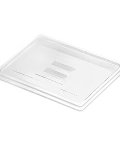 1-SOGA Clear Gastronorm 1/1 GN Lid Food Tray Top Cover Bundle of 2