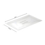 6-SOGA Clear Gastronorm 1/1 GN Lid Food Tray Top Cover Bundle of 2