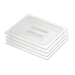 1-SOGA Clear Gastronorm 1/2 GN Lid Food Tray Top Cover Bundle of 4