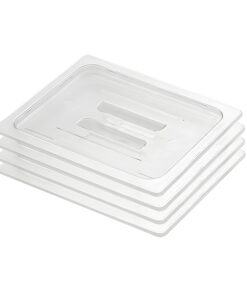 1-SOGA Clear Gastronorm 1/2 GN Lid Food Tray Top Cover Bundle of 4