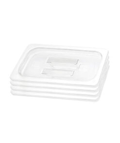 1-SOGA Clear Gastronorm 1/3 GN Lid Food Tray Top Cover Bundle of 4
