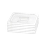 1-SOGA Clear Gastronorm 1/3 GN Lid Food Tray Top Cover Bundle of 6