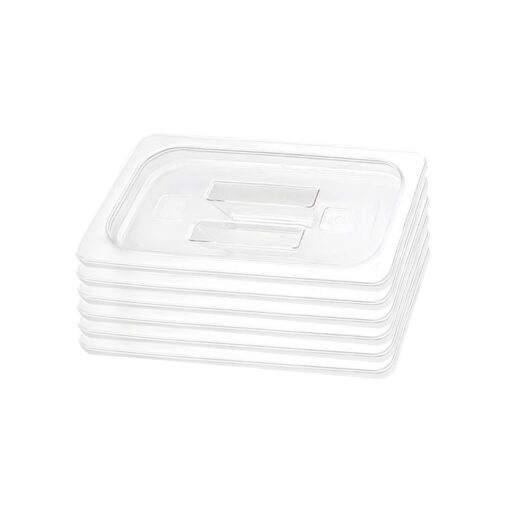 1-SOGA Clear Gastronorm 1/3 GN Lid Food Tray Top Cover Bundle of 6
