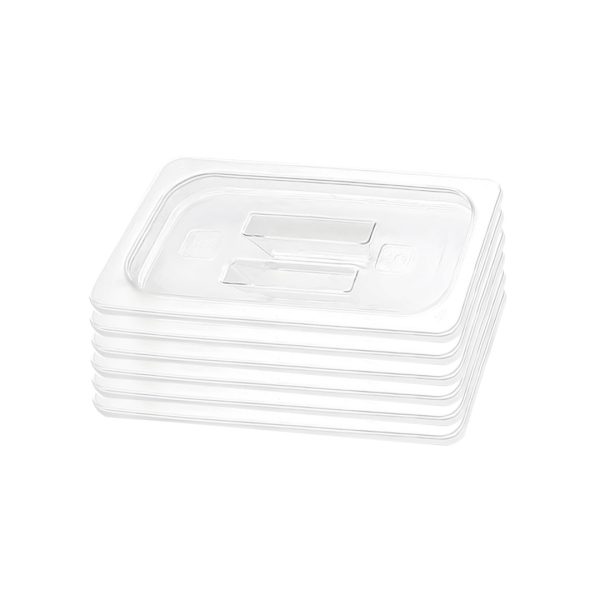 1-SOGA Clear Gastronorm 1/3 GN Lid Food Tray Top Cover Bundle of 6