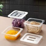 3-SOGA Clear Gastronorm 1/6 GN Lid Food Tray Top Cover Bundle of 2