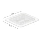 6-SOGA Clear Gastronorm 1/6 GN Lid Food Tray Top Cover Bundle of 2