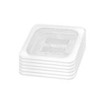 1-SOGA Clear Gastronorm 1/6 GN Lid Food Tray Top Cover Bundle of 6