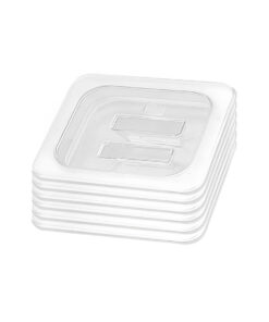 1-SOGA Clear Gastronorm 1/6 GN Lid Food Tray Top Cover Bundle of 6