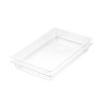 1-SOGA 65mm Clear Gastronorm GN Pan 1/1 Food Tray Storage Bundle of 2