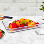 3-SOGA 65mm Clear Gastronorm GN Pan 1/1 Food Tray Storage Bundle of 4