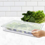 2-SOGA 65mm Clear Gastronorm GN Pan 1/1 Food Tray Storage with Lid