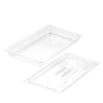 1-SOGA 65mm Clear Gastronorm GN Pan 1/1 Food Tray Storage with Lid
