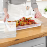 6-SOGA 65mm Clear Gastronorm GN Pan 1/1 Food Tray Storage Bundle of 2 with Lid