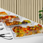 8-SOGA 65mm Clear Gastronorm GN Pan 1/1 Food Tray Storage Bundle of 2 with Lid