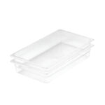 1-SOGA 100mm Clear Gastronorm GN Pan 1/1 Food Tray Storage Bundle of 2