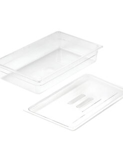 1-SOGA 100mm Clear Gastronorm GN Pan 1/1 Food Tray Storage with Lid