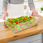 4-SOGA 150mm Clear Gastronorm GN Pan 1/1 Food Tray Storage Bundle of 4