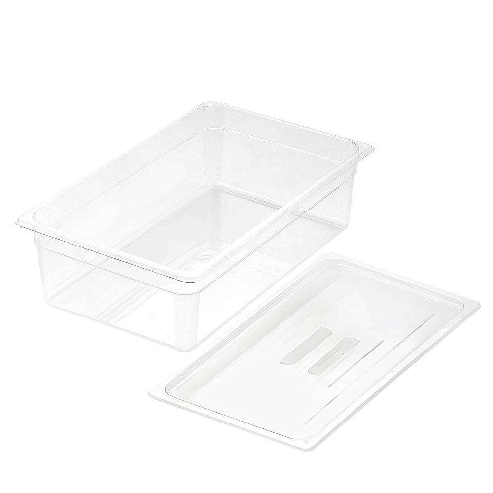 1-SOGA 150mm Clear Gastronorm GN Pan 1/1 Food Tray Storage with Lid