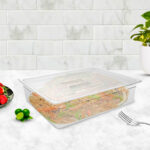 2-SOGA 150mm Clear Gastronorm GN Pan 1/1 Food Tray Storage Bundle of 4 with Lid
