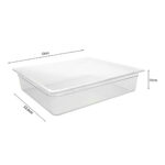 5-SOGA 150mm Clear Gastronorm GN Pan 1/1 Food Tray Storage Bundle of 4 with Lid