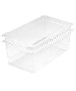 1-SOGA 200mm Clear Gastronorm GN Pan 1/1 Food Tray Storage Bundle of 2