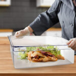 6-SOGA 200mm Clear Gastronorm GN Pan 1/1 Food Tray Storage Bundle of 2