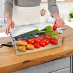 3-SOGA 200mm Clear Gastronorm GN Pan 1/1 Food Tray Storage Bundle of 4