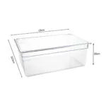 5-SOGA 200mm Clear Gastronorm GN Pan 1/1 Food Tray Storage Bundle of 4