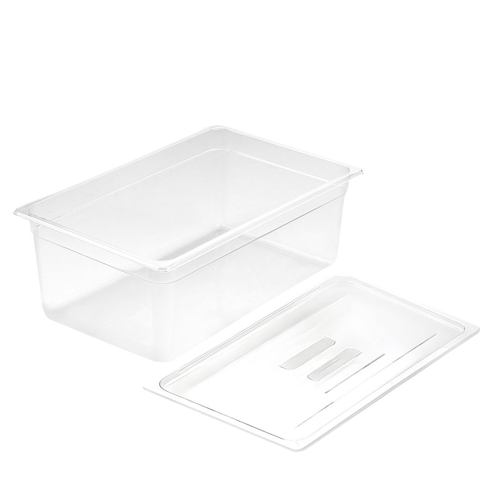 1-SOGA 200mm Clear Gastronorm GN Pan 1/1 Food Tray Storage with Lid