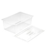 1-SOGA 200mm Clear Gastronorm GN Pan 1/1 Food Tray Storage with Lid
