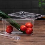 3-SOGA 200mm Clear Gastronorm GN Pan 1/1 Food Tray Storage with Lid