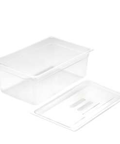 1-SOGA 200mm Clear Gastronorm GN Pan 1/1 Food Tray Storage with Lid