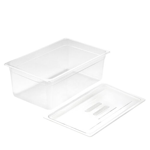 1-SOGA 200mm Clear Gastronorm GN Pan 1/1 Food Tray Storage with Lid