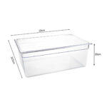 5-SOGA 200mm Clear Gastronorm GN Pan 1/1 Food Tray Storage Bundle of 4 with Lid