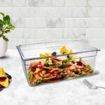 2-SOGA 200mm Clear Gastronorm GN Pan 1/1 Food Tray Storage Bundle of 6 with Lid