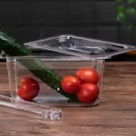 3-SOGA 200mm Clear Gastronorm GN Pan 1/1 Food Tray Storage Bundle of 6 with Lid