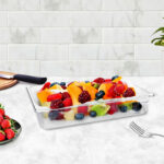 3-SOGA 65mm Clear Gastronorm GN Pan 1/2 Food Tray Storage Bundle of 2